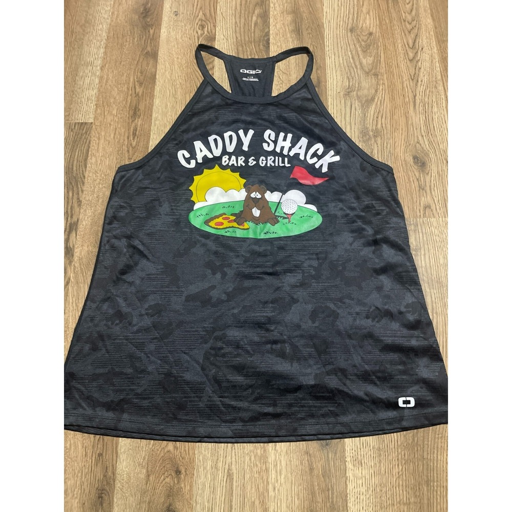 OGIO Tank Top, Women's Size Large, Black, Caddy Shack Bar & Grill
